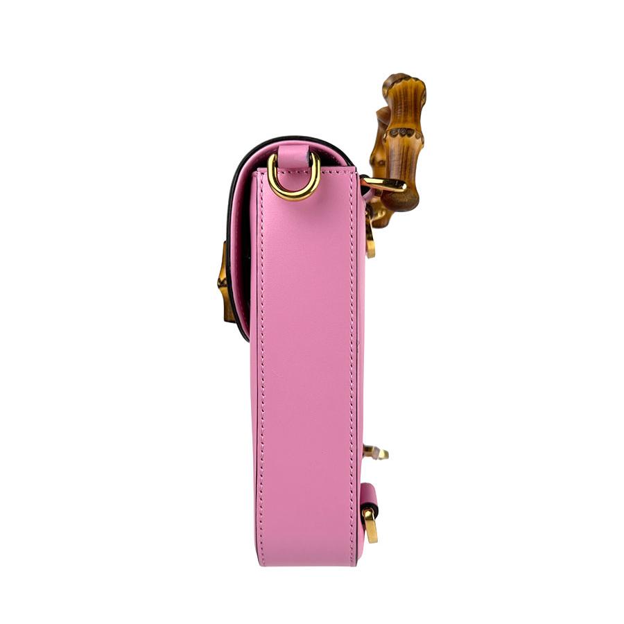 GUCCI（グッチ） ショルダーバッグ バンブー レザー ピンク : ブランド
