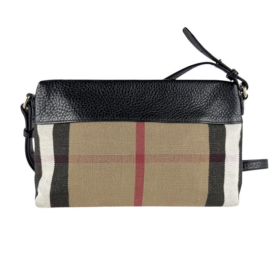 BURBERRY（バーバリー） ショルダーバッグ キャンバス/レザー ブラック
