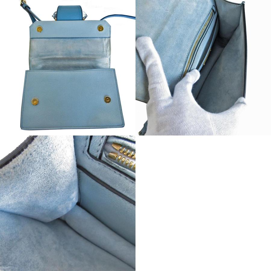 miu miu（ミュウミュウ） 斜め掛けショルダーバッグ レザー/ビジュー