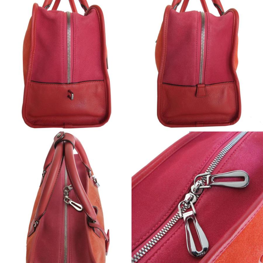LOEWE（ロエベ） ハンドバッグ アマソナ36 スエード/レザー レッド