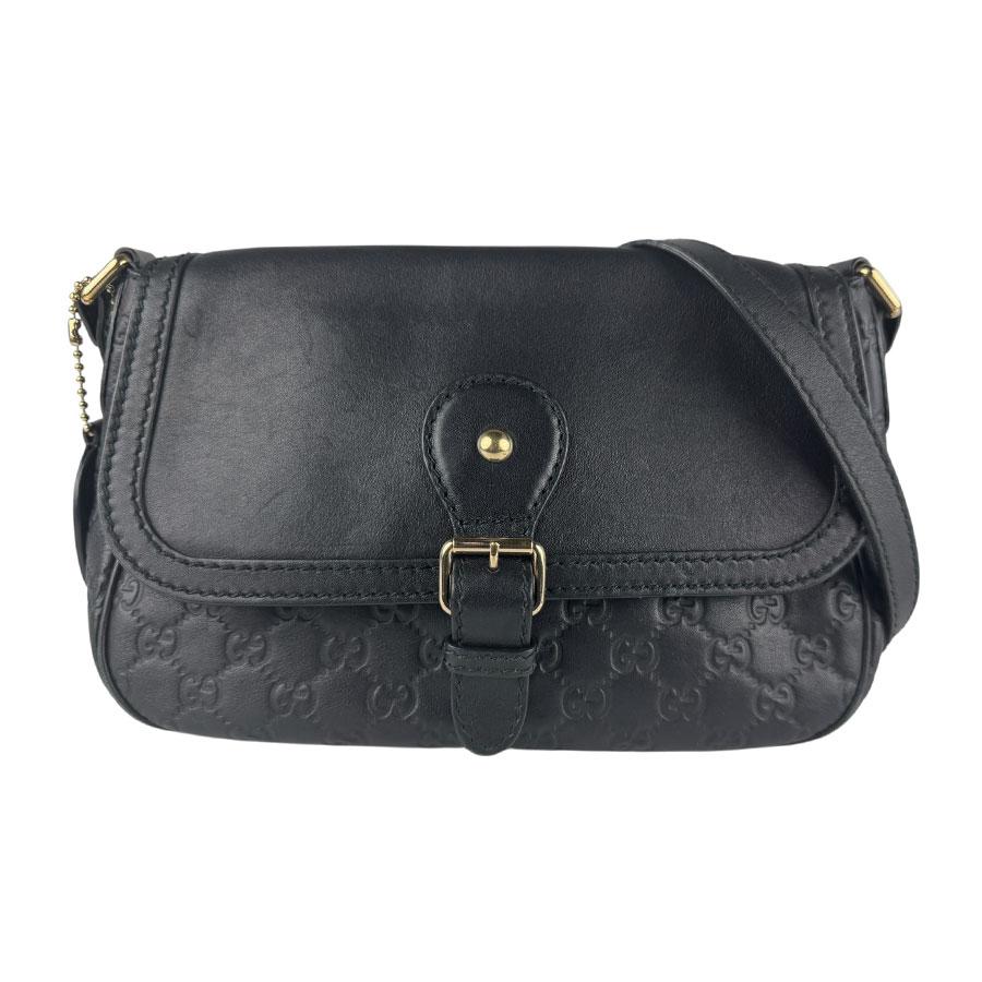 GUCCI（グッチ） ショルダーバッグ レザー ブラック : ブランド