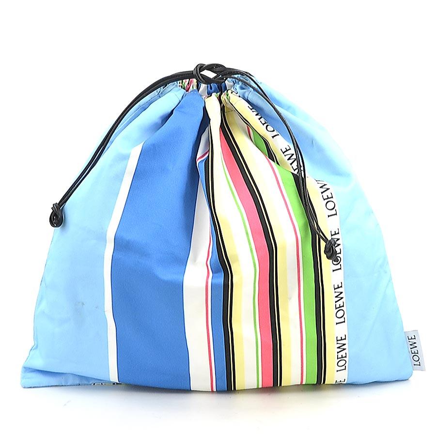 LOEWE（ロエベ） 巾着バッグ DRAWSTRING POUCH キャンバス ブルー