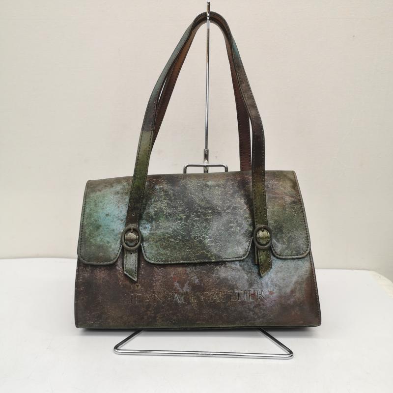 ジャンポールゴルチエ ヴィンテージ Vサイバー ハンドバッグ 玉虫色