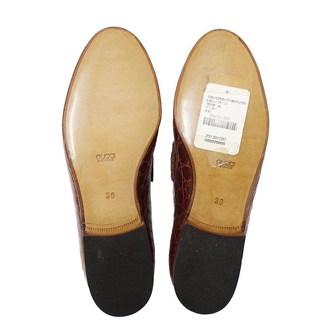 GUCCI（グッチ） 革靴 レディース ブランド クロコダイル ホースビット