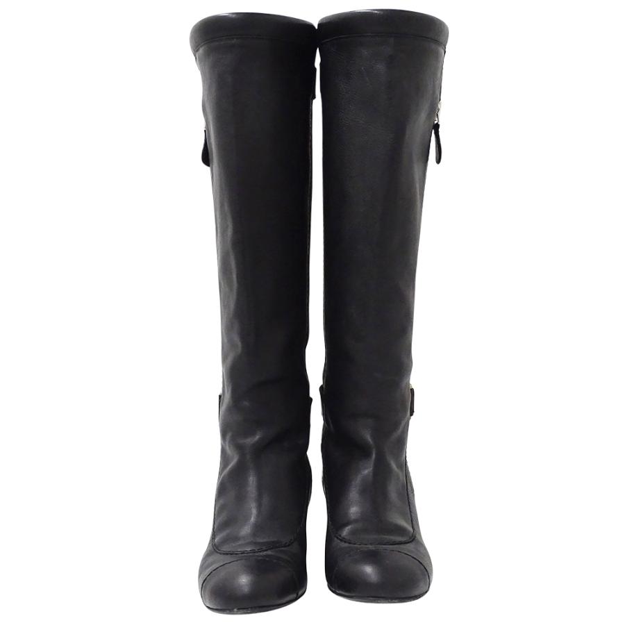 CHANEL（シャネル） ブーツ レディース ブランド ロングブーツ レザー