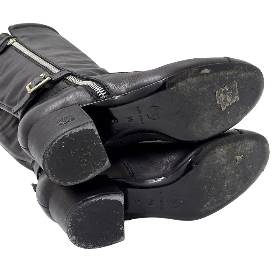 CHANEL（シャネル） ブーツ レディース ブランド ロングブーツ レザー