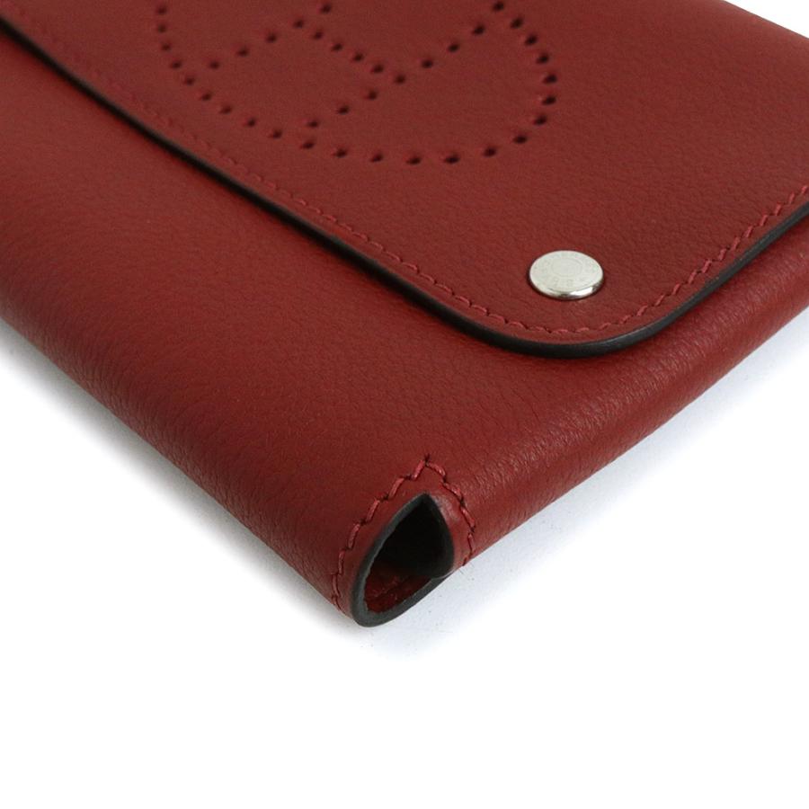 HERMÈS ミニフォトケース トランプ レッド 高さ64mm HERMÈS ミニフォト