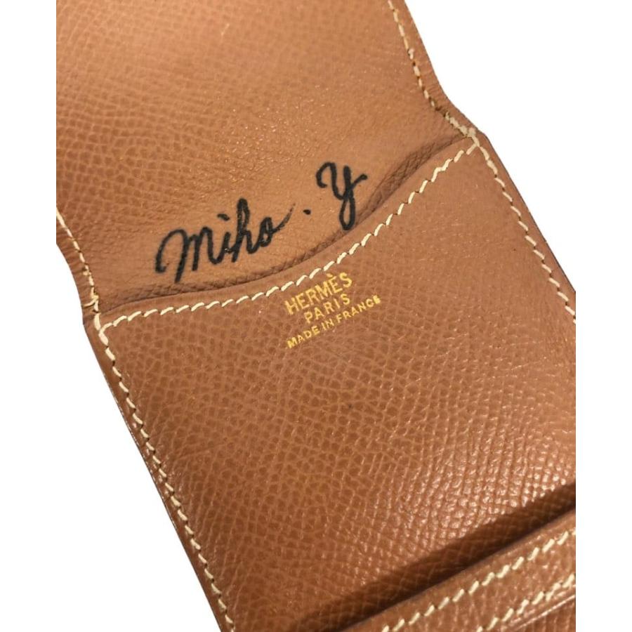 HERMES（エルメス） ペンケース 型押し レザー ス ブラウン 筆記用具