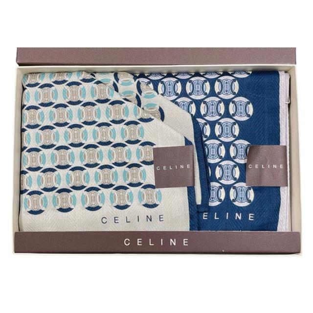 CELINE（セリーヌ） 未使用 ハンカチ 箱入り 2枚セット マカダム