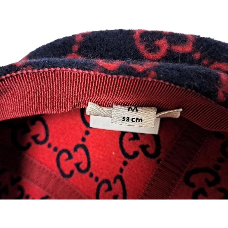 GUCCI（グッチ） 新品同様 帽子 キャスケット GG柄 599015 ネイビー