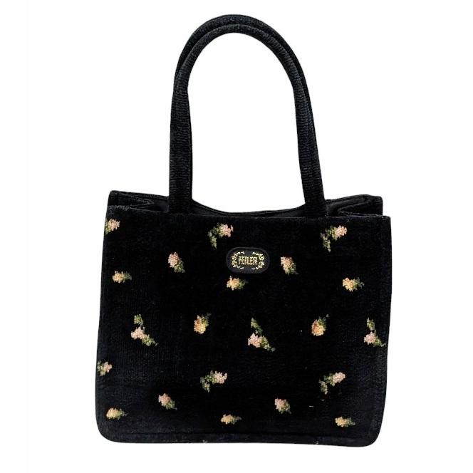 feiler（フェイラー） トートバッグ ハンドバッグ パイル地 花柄 小花