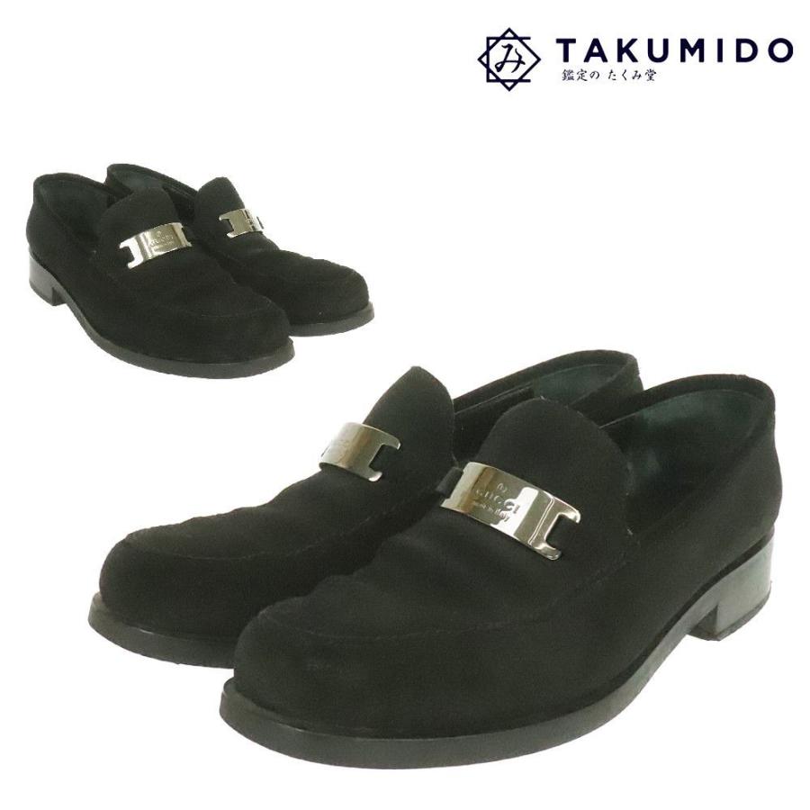 GUCCI（グッチ） ローファー メンズ サイズ41 約28cm ブラック