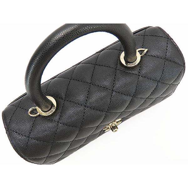 マトラッセ 新古品 シャネル キャビアスキン ココハンドル XS トップ