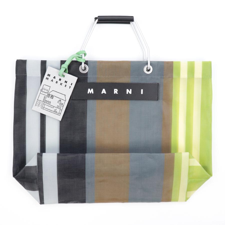 MARNI（マルニ） トートバッグ ストライプ メッシュ フラワーカフェ A4