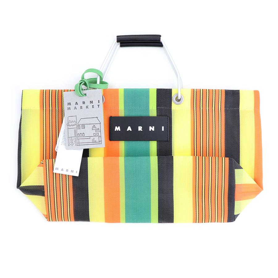 MARNI（マルニ） マルニフラワーカフェ トートバッグ ミニ ストライプ