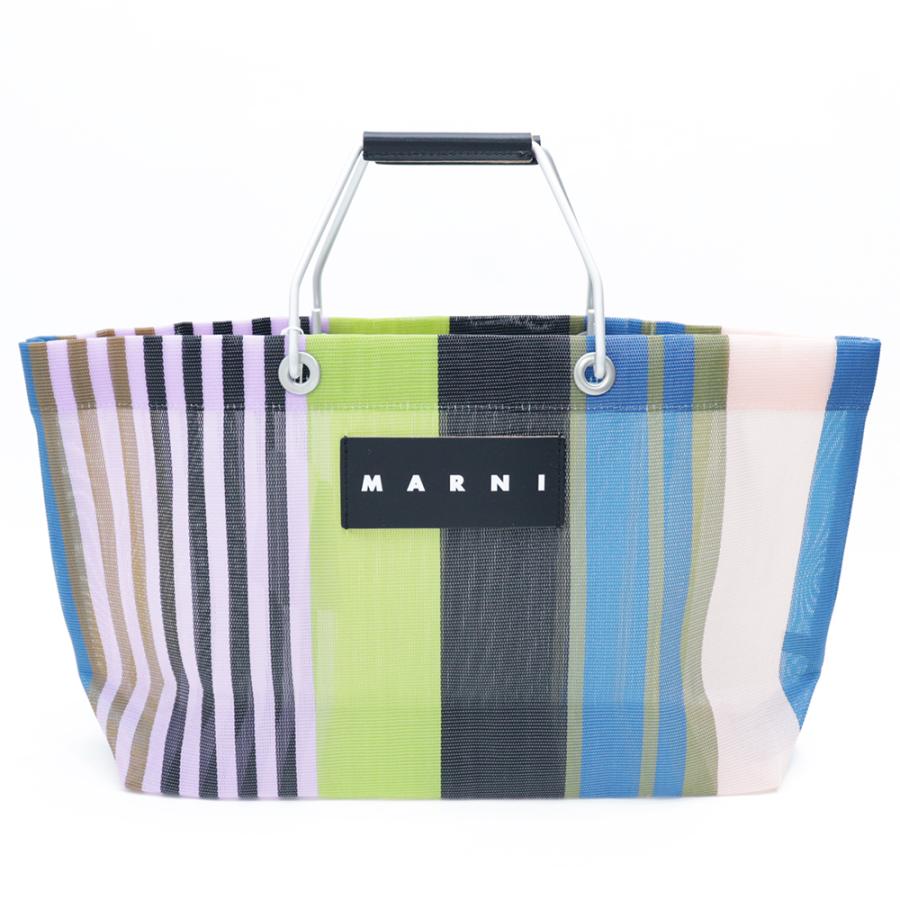 MARNI（マルニ） マルニフラワーカフェ トートバッグ ストライプ ミニ