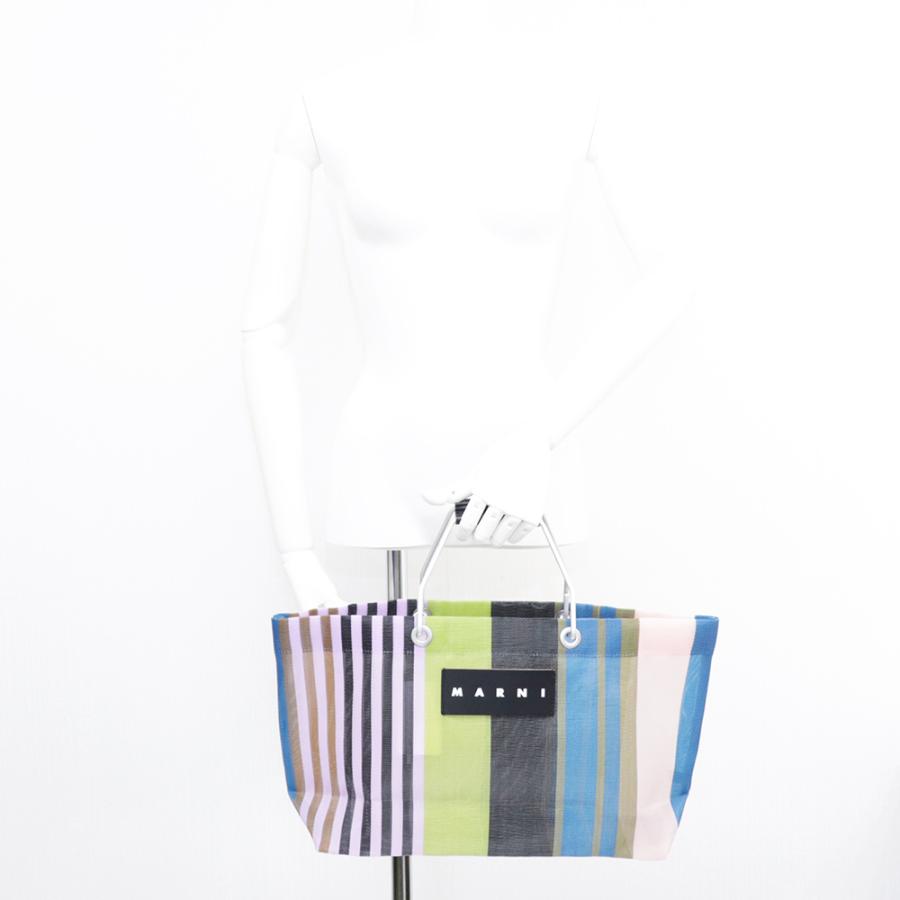 MARNI（マルニ） マルニフラワーカフェ トートバッグ ストライプ ミニ