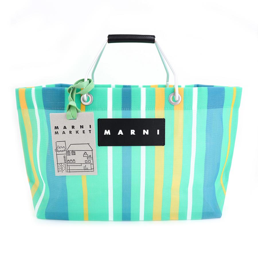 MARNI（マルニ） マルニフラワーカフェ トートバッグ ミニ ストライプ