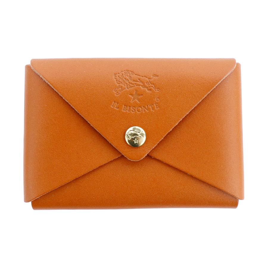 IL BISONTE（イルビゾンテ） カードケース 名刺入れ ヤケヌメ キャメル