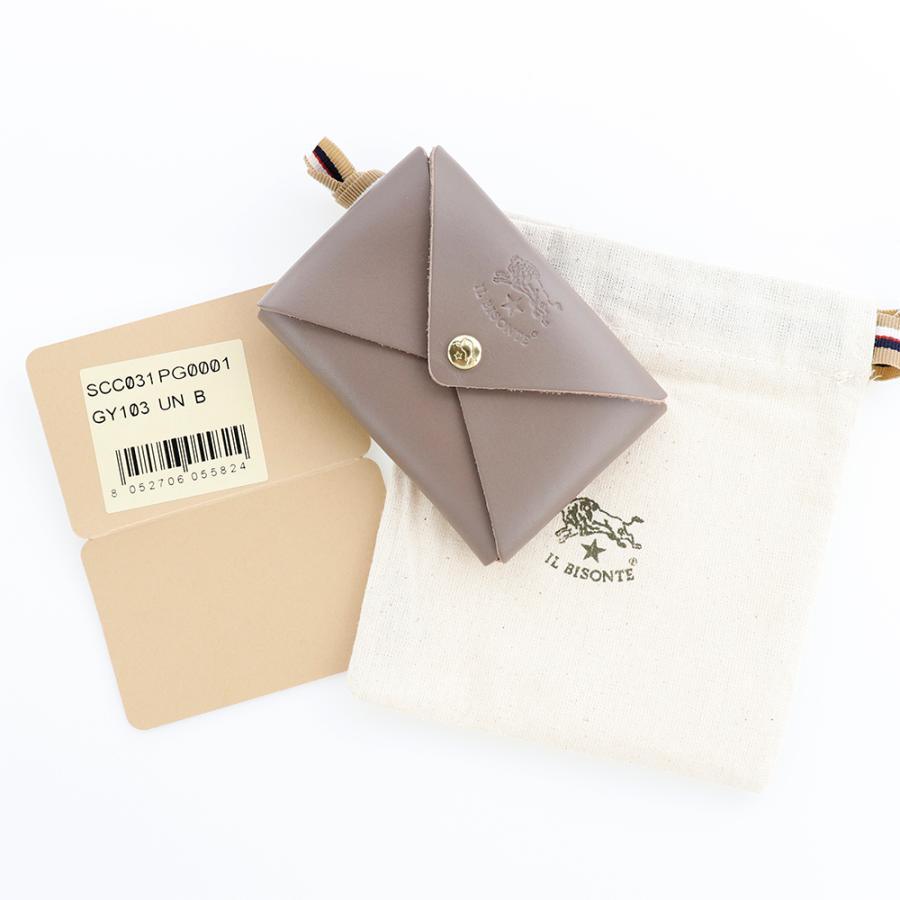 IL BISONTE（イルビゾンテ） カードケース 名刺入れ グレー ベージュ