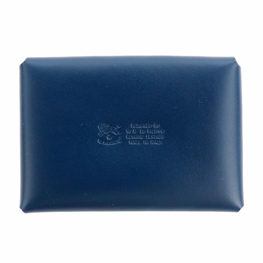 IL BISONTE（イルビゾンテ） カードケース 名刺入れ ダークブルー