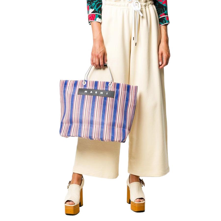 MARNI（マルニ） マルニフラワーカフェ トートバッグ ストライプバッグ