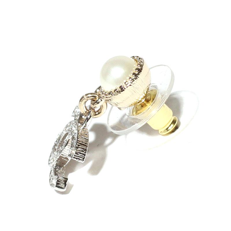 CHANEL（シャネル） ピアス CCマーク ラインストーン コスチューム