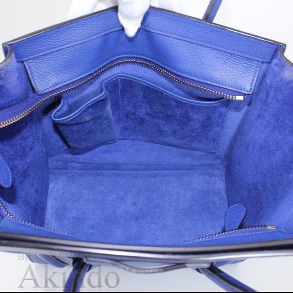 CELINE（セリーヌ） ラゲージ マイクロショッパー ハンドバッグ 青
