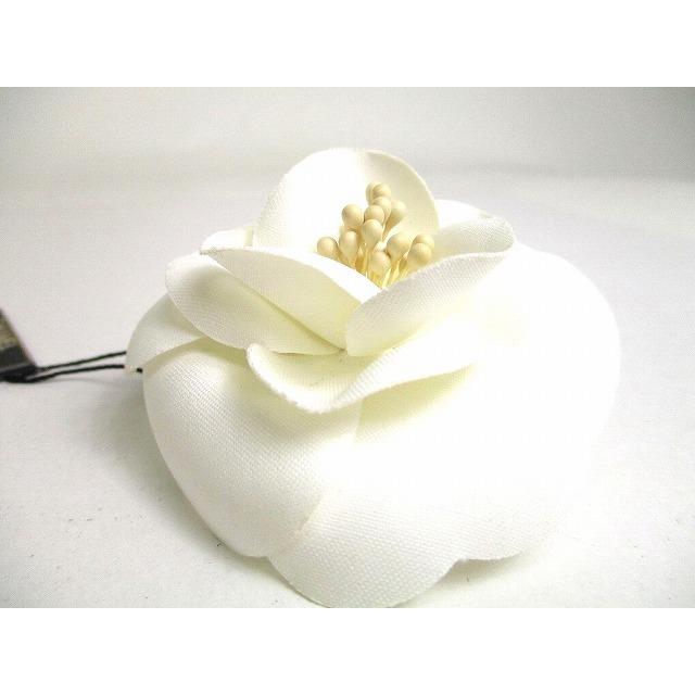 CHANEL（シャネル） キャンバス カメリア コサージュ ブローチ 【美品