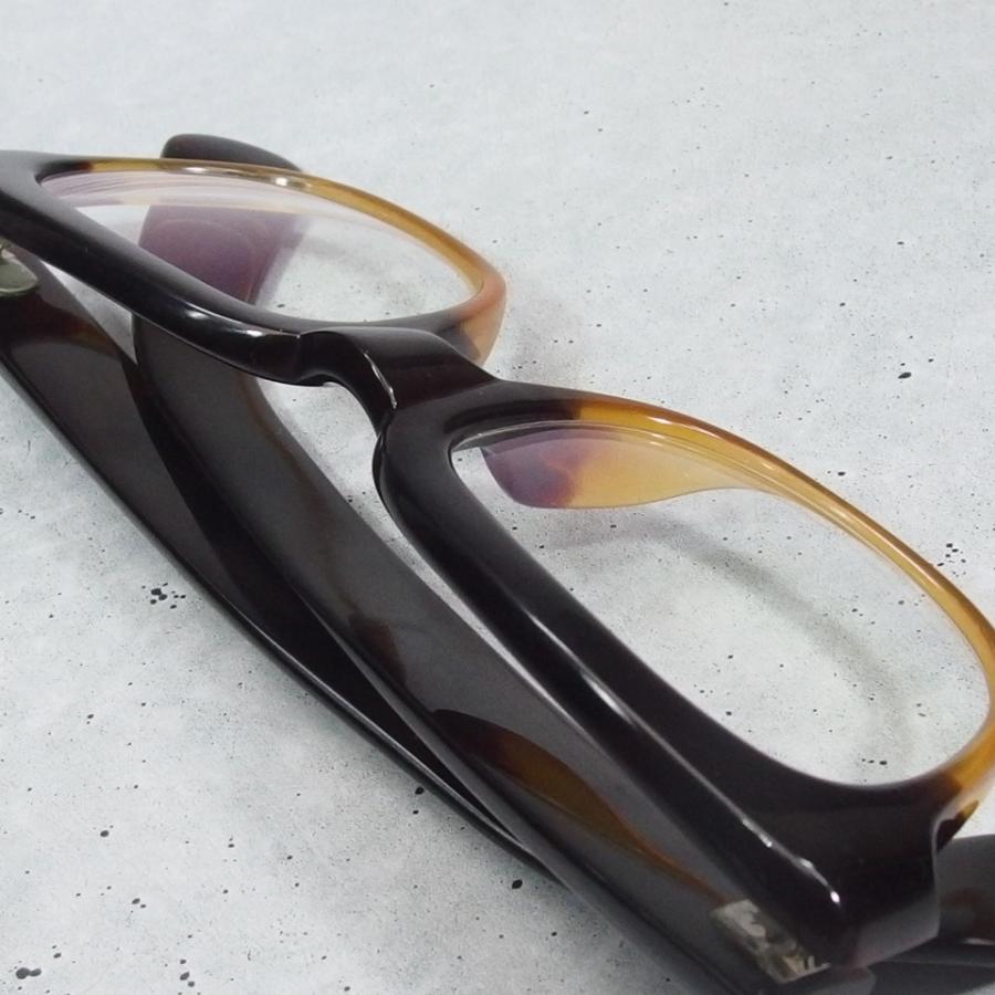 高級】 飴色鼈甲 べっ甲 極太テンプル 太目フレーム 度入り レンズ入り