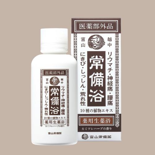 常備浴 カミツレハーブの香り 大容量400mL 20回分 透明黄色の湯色 富山
