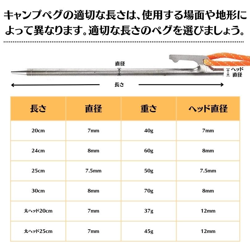 Soomloom チタンペグ 16本セット 30cm Soomloom ソリッド テント ペグ