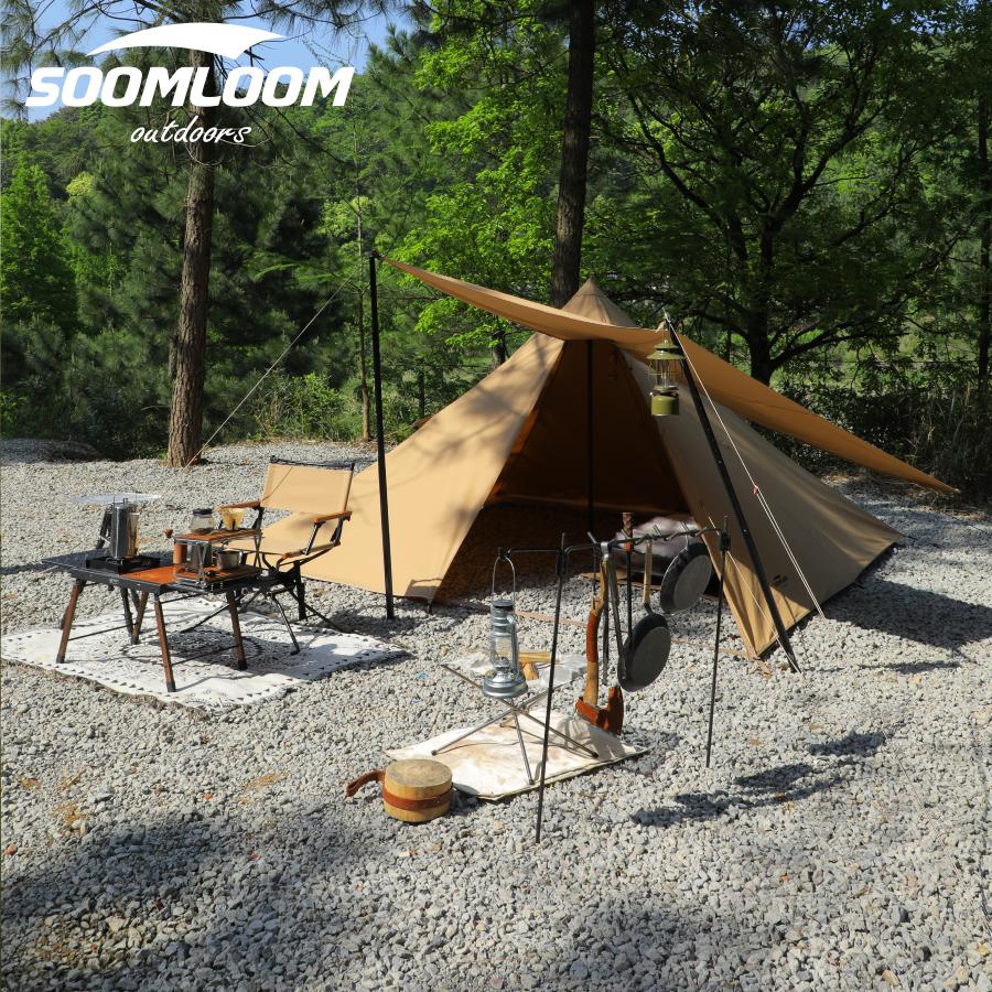 Soomloom テント 1〜2人用 ワンポールテント ソロテント TCテント