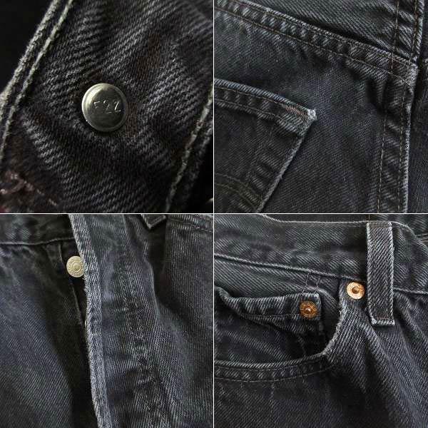 1997年製 USA製 リーバイス 501 後染めブラック ジーンズ 実寸W28 L31