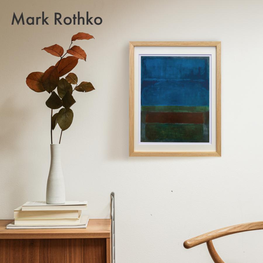 額縁付き アートポスター マーク・ロスコ Untitled,1952 (Blue,Green