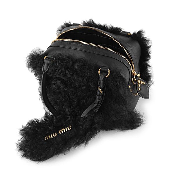 miu miu シアリングミトン ストラップ付き 未使用 レザー（本革