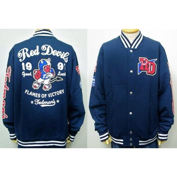 激レア！300着限定】TEDMAN スタジャン 袖レザー 紺 42( L ) TEDMAN