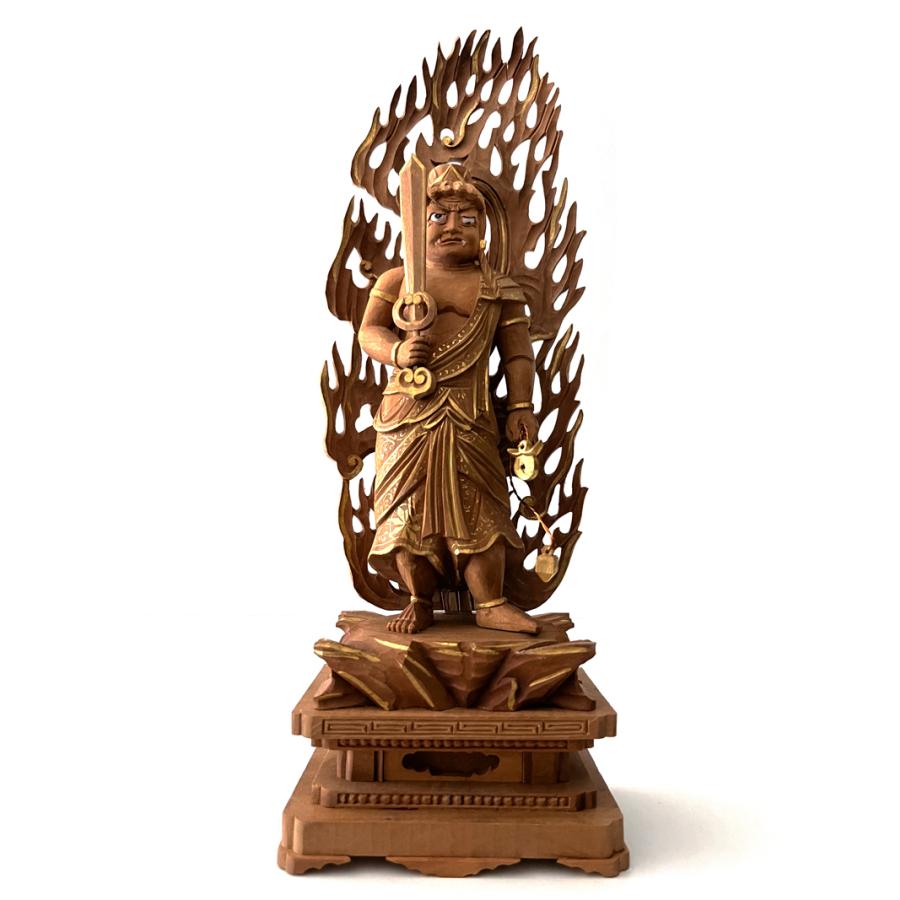 真言宗 仏像 大日如来 インド白檀 木彫 金泥書 不動明王 弘法大師 3体