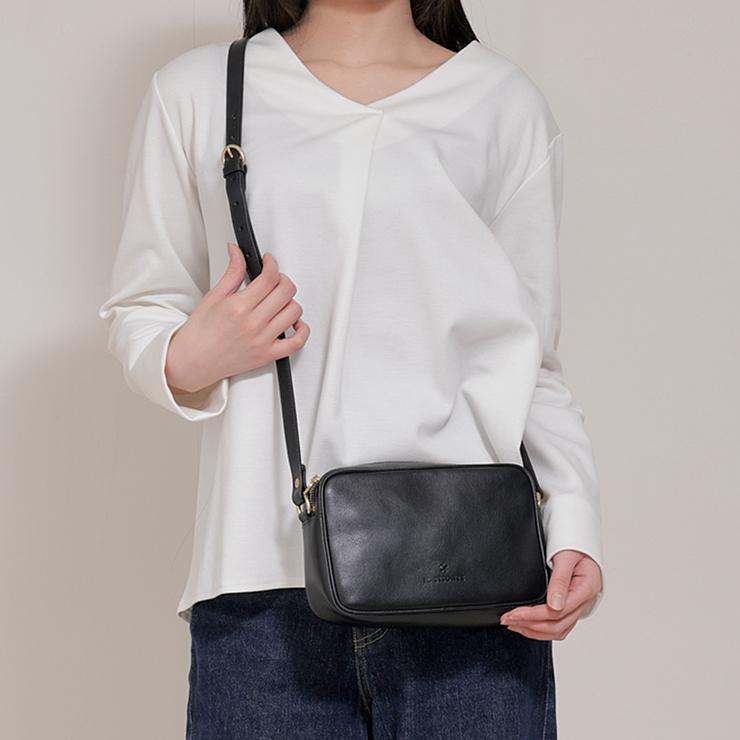 イルビゾンテ IL BISONTE レザースクエアショルダーバッグ bcr327