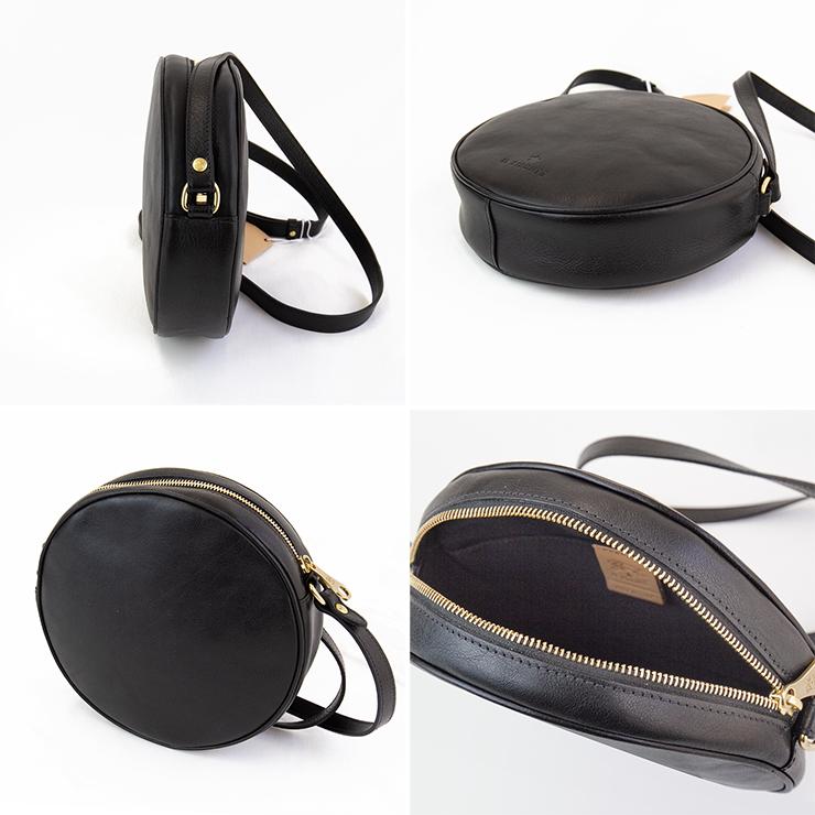 イルビゾンテ IL BISONTE レザーサークルショルダーバッグbcr328