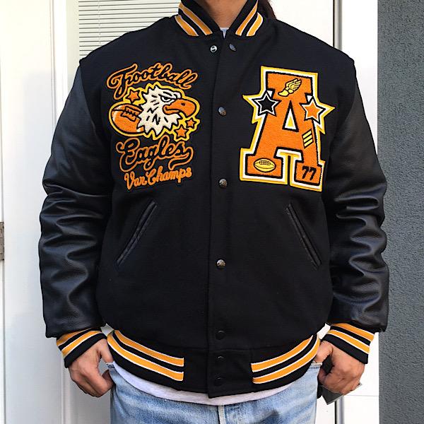 スタジャン アワードジャケット BUDDY オリジナル EAGLES シュニール