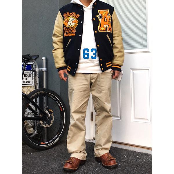 スタジャン アワードジャケット BUDDY オリジナル EAGLES シュニール