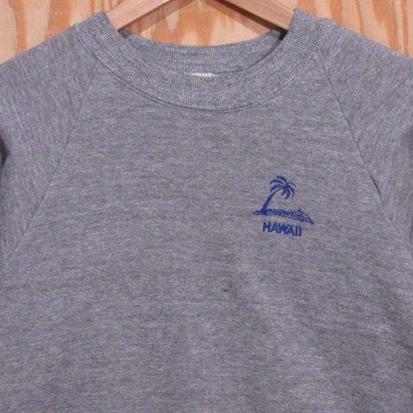 80s USA製 ジャージーズ ラグランスウェット ピエロスパンコール刺繍XL