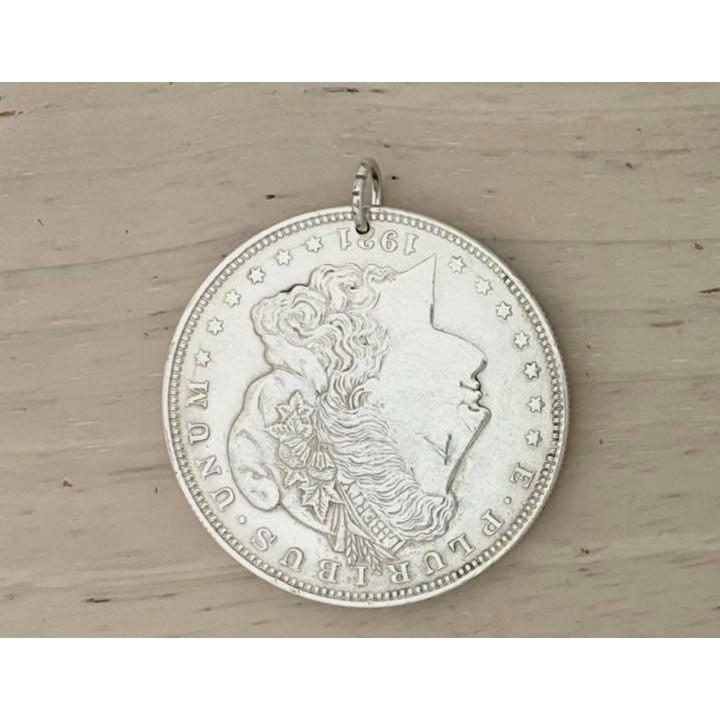 本物アメリカ コイン モルガン 1ドル銀貨 ペンダントトップ ネックレス