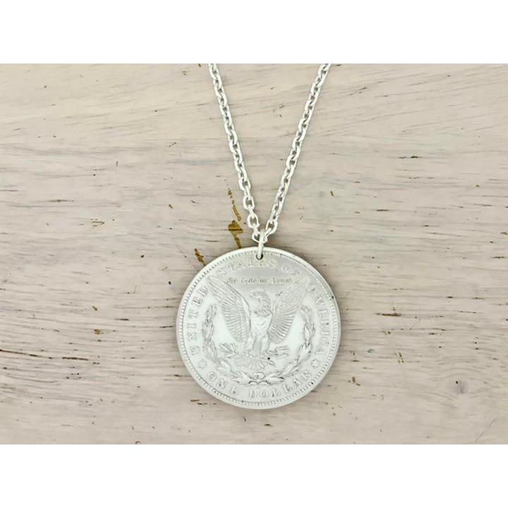 本物アメリカ コイン モルガン 1ドル銀貨 ペンダントトップ ネックレス
