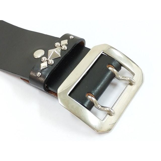 J089 [人気] WOLF'S HEAD ウルフズヘッド ベルト 38 ブラック スカル