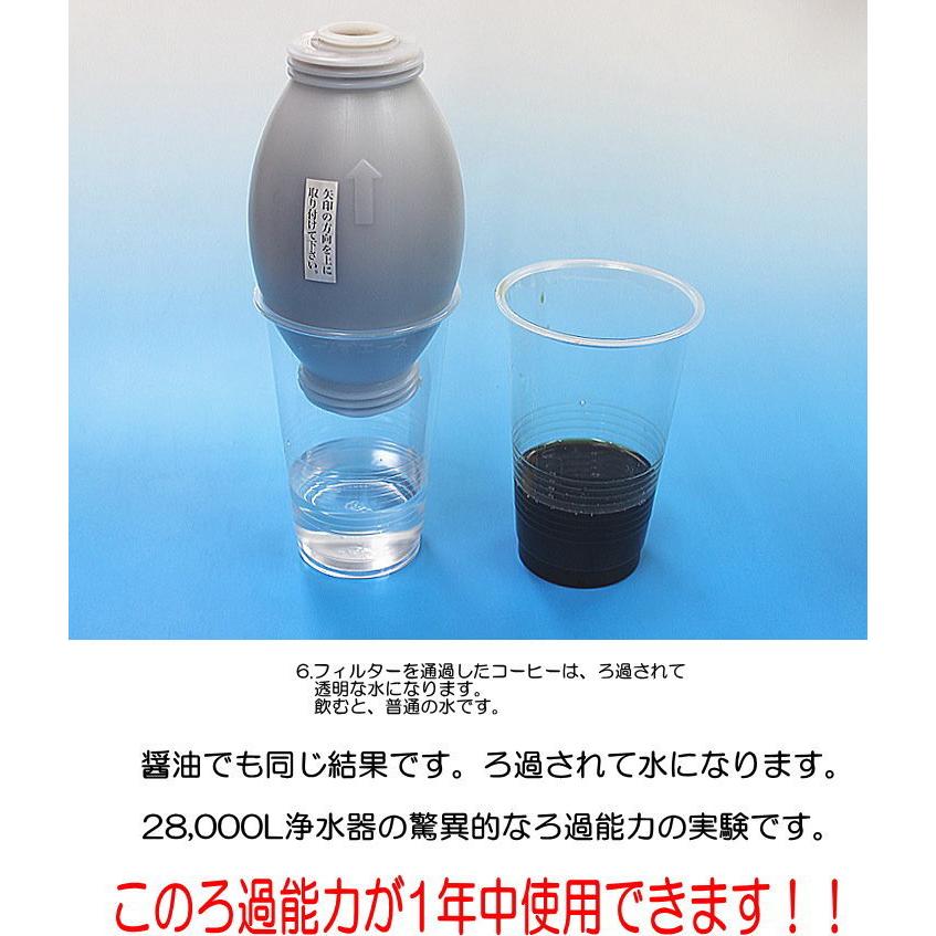 ろ過能力28,000リットル置型浄水器本体とカートリッジ1個付きセット(01