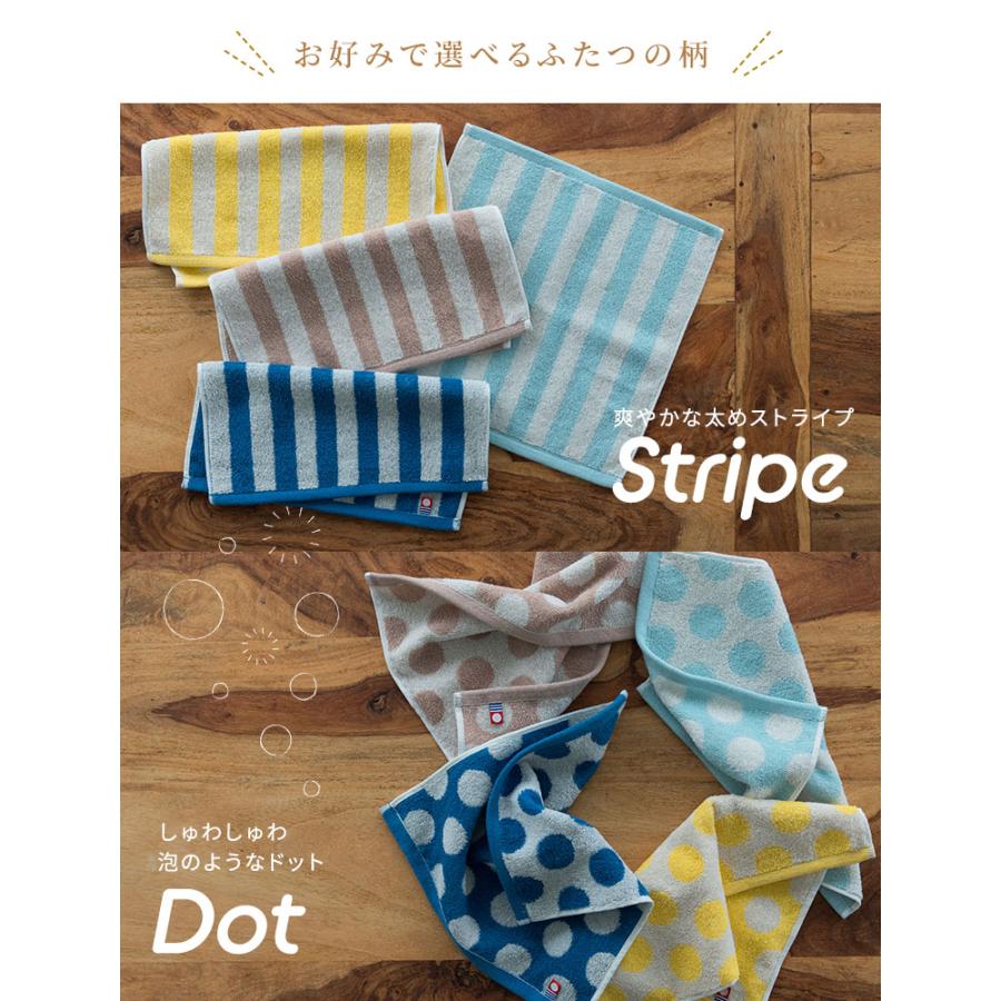 今治タオル（imabari towel） SODA 水玉 ストライプ ボーダー 4枚