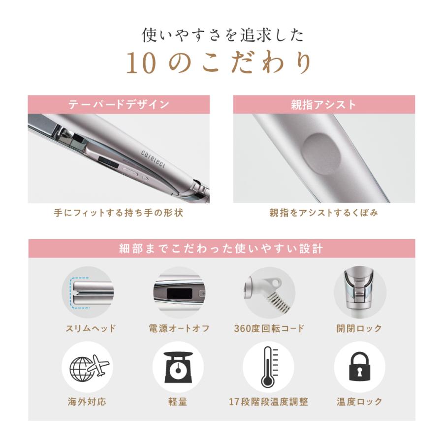 plus eau（プリュスオー） ケアレクト スムースケアアイロン 25mm