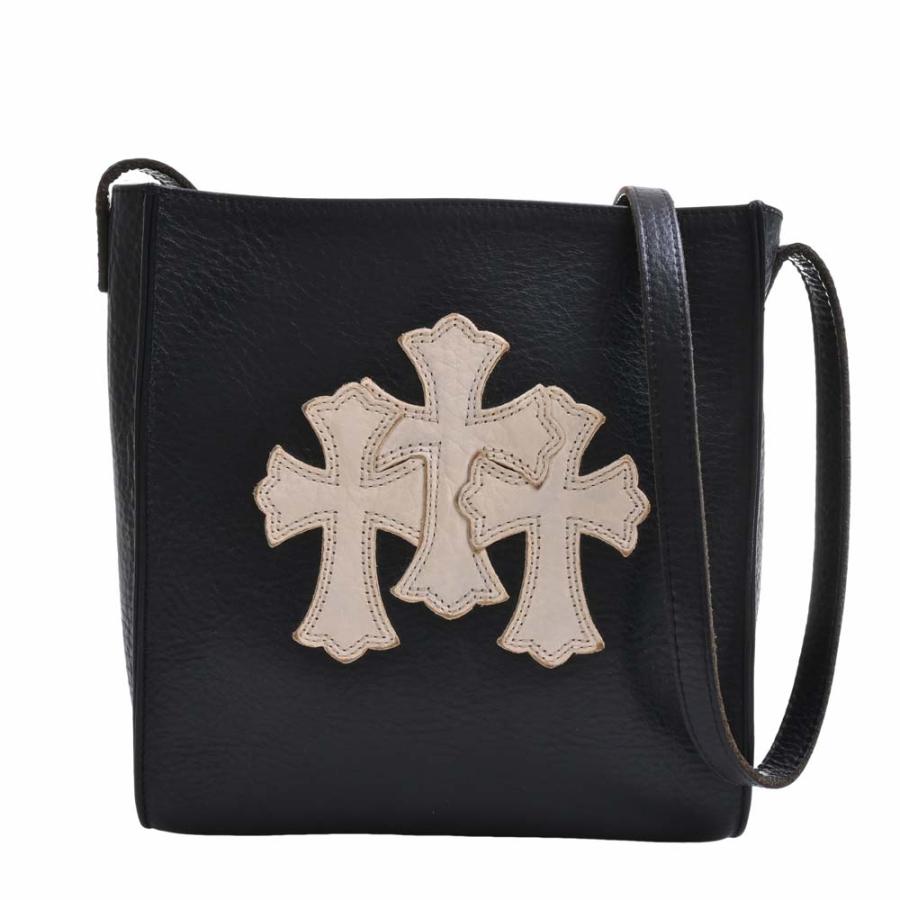 CHROME HEARTS（クロムハーツ） レザー 3クロスパッチ ショルダー